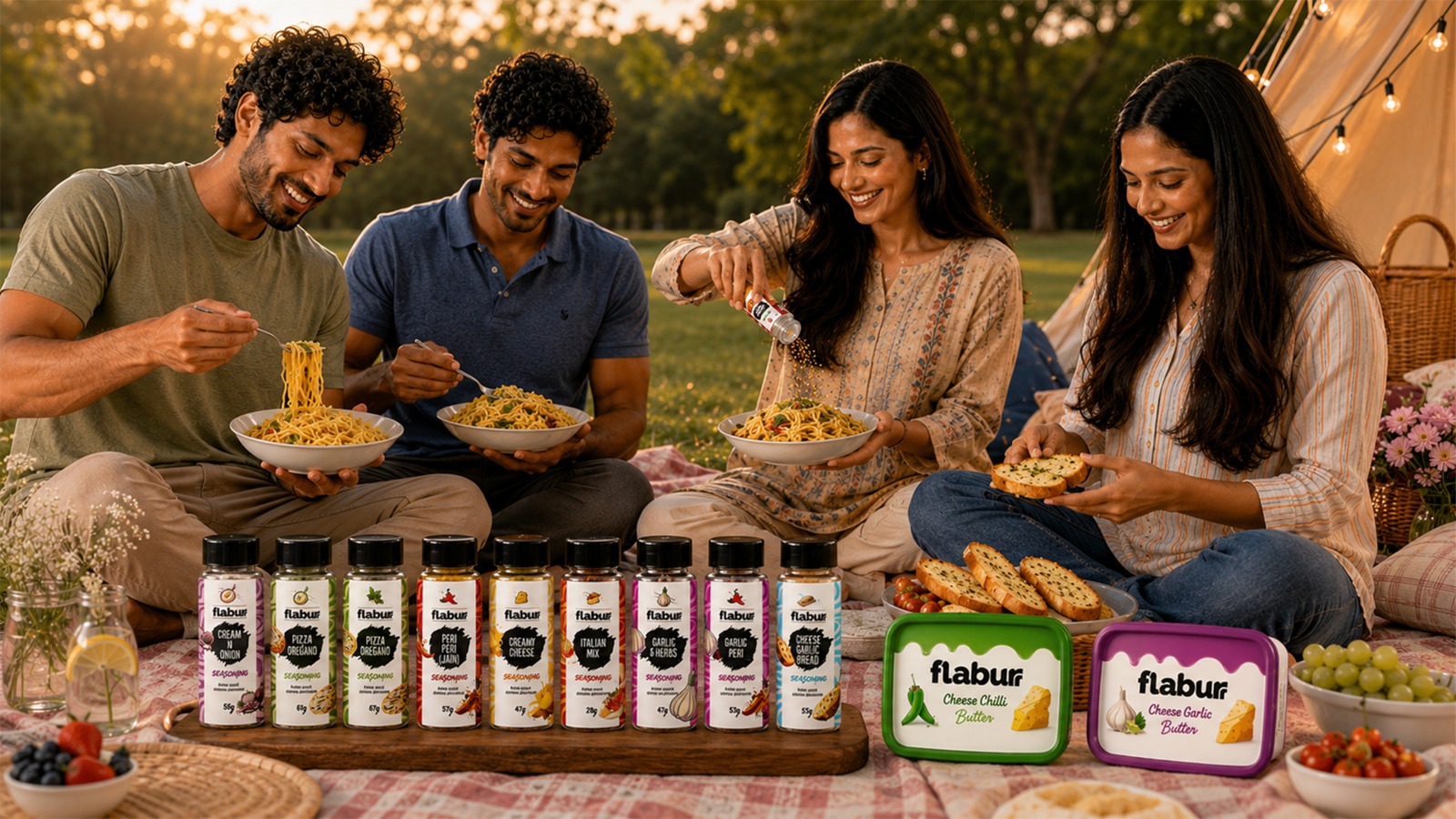 Flaburr co-founders preparing flavoured butter in the kitchen