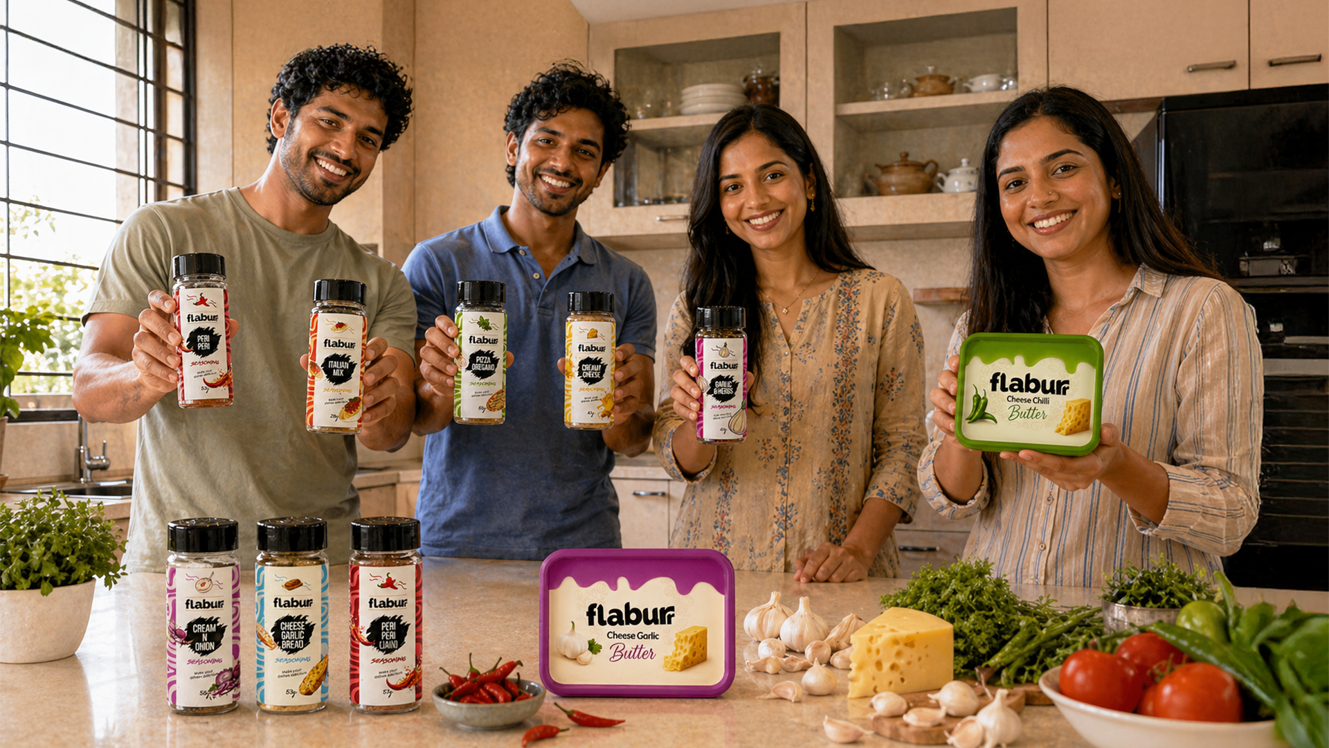 Flaburr co-founders — Garima, Pooja, Puneet & Shreyas