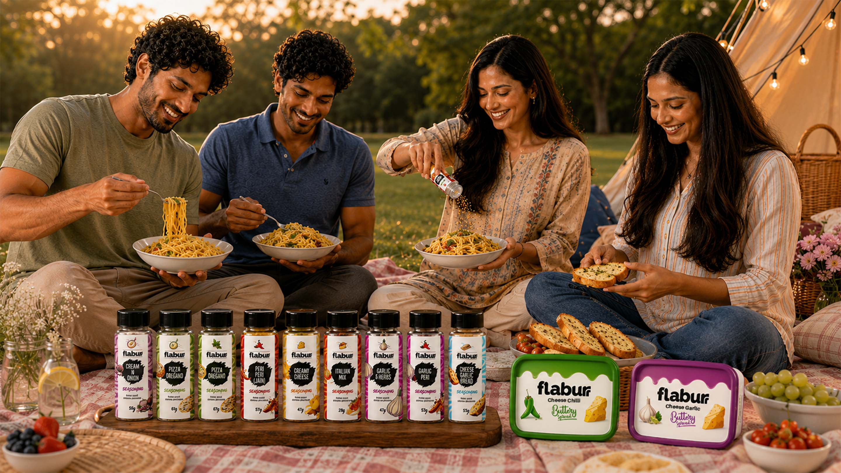 Flaburr co-founders preparing flavoured butter in the kitchen